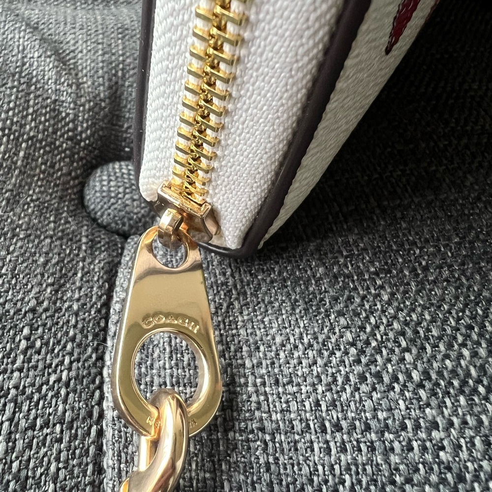 Coach Strawberry Zip Wristlet Wallet - Picture 3 of 12